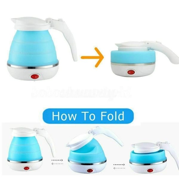 Travel Electric Kettle, Folding Water Boiler, Portable Silicone Household Electric Kettle
