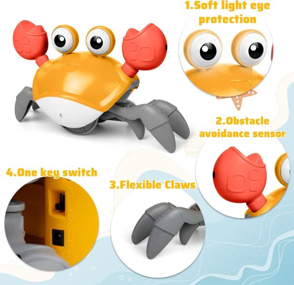 Rechargeable Crawling Crab Toy  For Babies