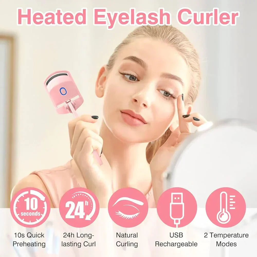 Automatic Eyelash Curler | Electric Eyelash Curler, Eye Beauty Makeup Tools, Long Lasting Curling