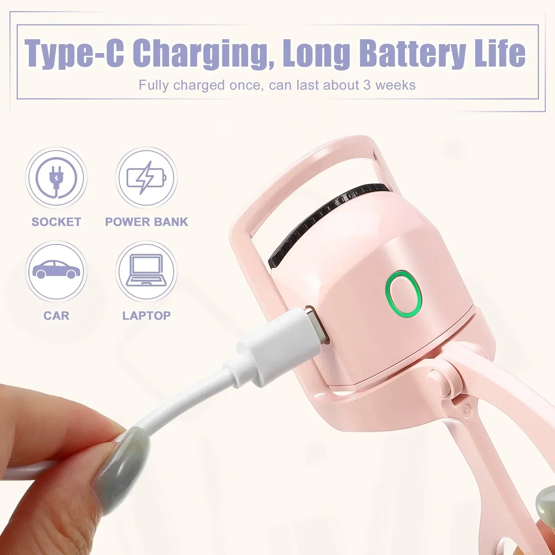 Automatic Eyelash Curler | Electric Eyelash Curler, Eye Beauty Makeup Tools, Long Lasting Curling