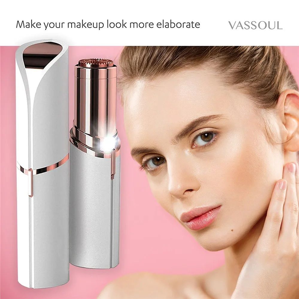 Cell Operated Flawless Women Painless Hair Remover Face Facial